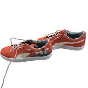 Puma Suede Sesame Street 50th Elmo Orange Low Top Sneakers Kids‎ 5.5 Youth